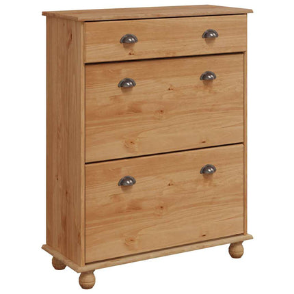 Schoenenkast Askim 85 X 35 X 108 Cm Massief Grenenhout - XdropX