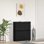 80 x 21 x 87,5 cm / Zwart eiken
