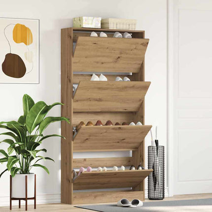 Schoenenkast Bewerkt Hout Kleurig - XdropX