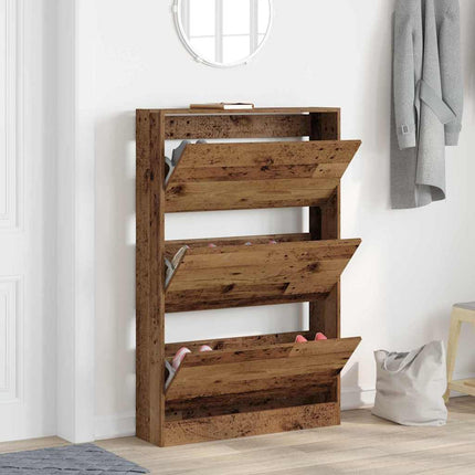 Schoenenkast Bewerkt Hout Kleurig - XdropX