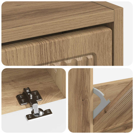 Schoenenkast Ede 78 X 24 X 103 Cm Bewerkt Hout - XdropX
