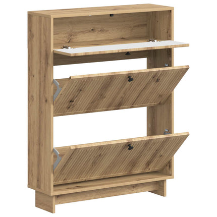 Schoenenkast Ede 78 X 24 X 103 Cm Bewerkt Hout - XdropX