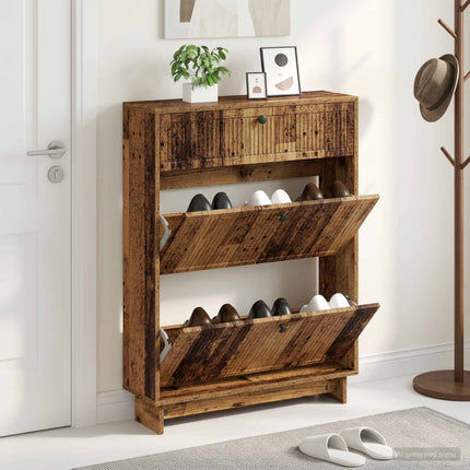 Schoenenkast Ede 78 X 24 X 103 Cm Bewerkt Hout - XdropX