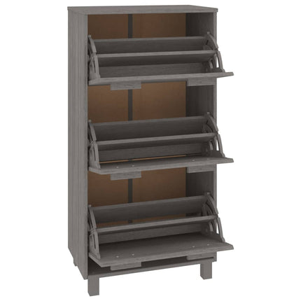 Schoenenkast Hamar 59,5X35X117 Cm Massief Grenenhout - XdropX