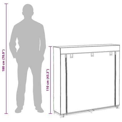 Schoenenkast Met Hoes 115X28X110 Stof - XdropX