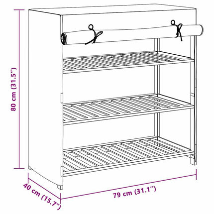 Schoenenkast Met Hoes 79X40X80 Cm Stof - XdropX