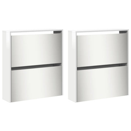Schoenenkast Met Spiegel 4-Laags 63X17X134 Cm - XdropX