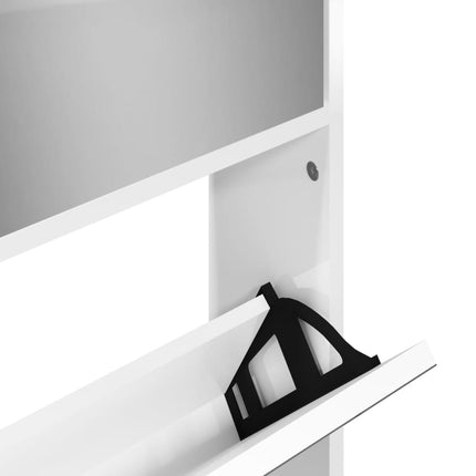Schoenenkast Met Spiegel 4-Laags 63X17X134 Cm - XdropX