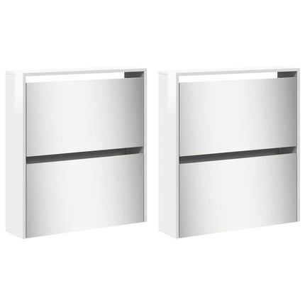 Schoenenkast Met Spiegel 4-Laags 63X17X134 Cm - XdropX
