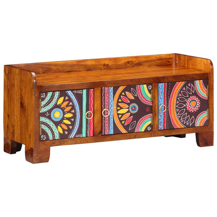 Schoenenkast Multikleur 90 X 35 X 40 Cm Massief Acacia Hout - XdropX