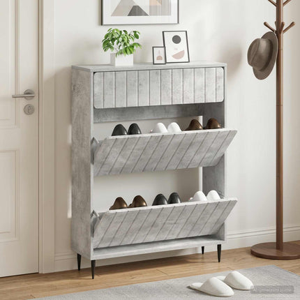 Schoenenkast Zwolle 78 X 24 X 103 Cm Bewerkt Hout - XdropX