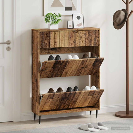 Schoenenkast Zwolle 78 X 24 X 103 Cm Bewerkt Hout - XdropX