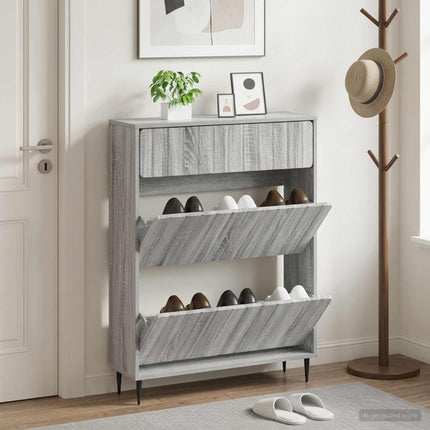 Schoenenkast Zwolle 78 X 24 X 103 Cm Bewerkt Hout - XdropX