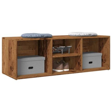 Schoenenopbergbank 102X35X35 Cm Bewerkt Hout Kleurig - XdropX
