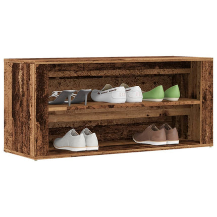 Schoenenrek 100X35X45 Cm Bewerkt Hout Kleurig - XdropX