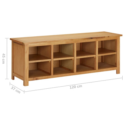 Schoenenrek 120X37X45 Cm Massief Eikenhout - XdropX