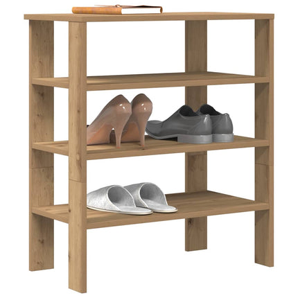 Schoenenrek 61X32X87,5 Cm Bewerkt Hout Eikenkleur - XdropX