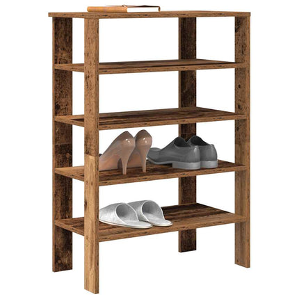 Schoenenrek 61X32X87,5 Cm Bewerkt Hout Eikenkleur - XdropX