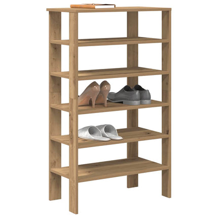 Schoenenrek 61X32X87,5 Cm Bewerkt Hout Eikenkleur - XdropX