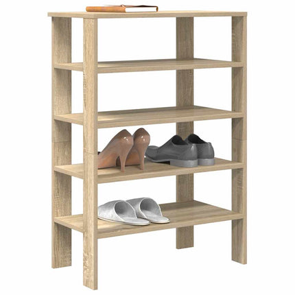 Schoenenrek 61X32X87,5 Cm Bewerkt Hout Eikenkleur - XdropX
