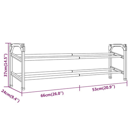 Schoenenrek Met 2 Schappen Verlengbaar 119X24X37 Cm - XdropX