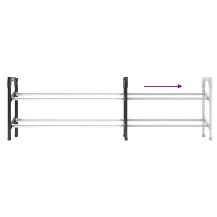 Schoenenrek Met 2 Schappen Verlengbaar 119X24X37 Cm - XdropX
