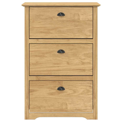 Schoenrek Bodo 80 X 35 X 118 Cm Bewerkt Hout Honing Bruin - XdropX