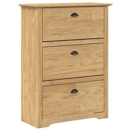 Schoenrek Bodo 80 X 35 X 118 Cm Bewerkt Hout Honing Bruin - XdropX