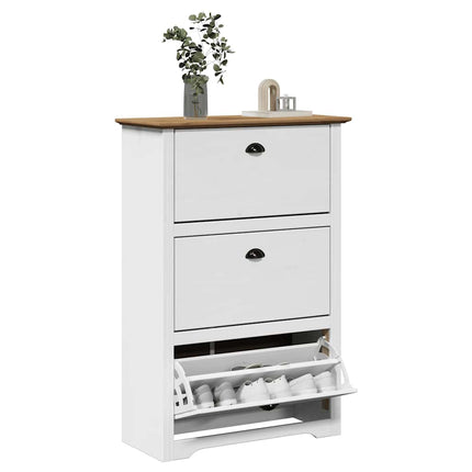 Schoenrek Bodo 80 X 35 X 118 Cm Bewerkt Hout Honing Bruin - XdropX