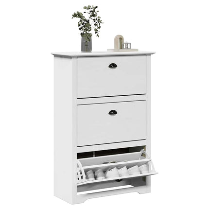 Schoenrek Bodo 80 X 35 X 118 Cm Bewerkt Hout Honing Bruin - XdropX