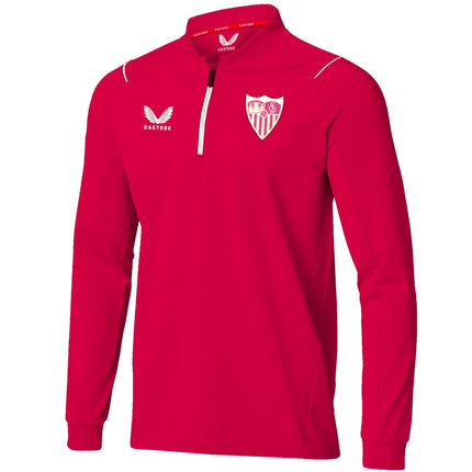 Sevilla FC dark pink training technical sweat top 2022/23 - Castore-0