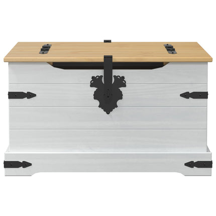 Storage Box Met Plank 78 X 78 X 45 Cm Massief Grenenhout - XdropX