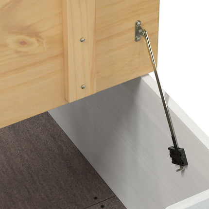 Storage Box Met Plank 78 X 78 X 45 Cm Massief Grenenhout - XdropX
