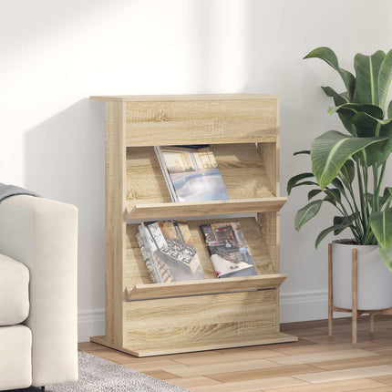 Tijdschriftenrek Artisan Eiken Bewerkt Hout - XdropX