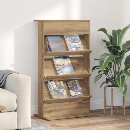 Tijdschriftenrek Artisan Eiken Bewerkt Hout - XdropX