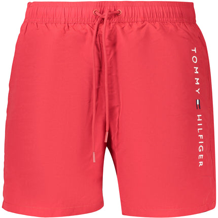 TOMMY HILFIGER HERREN-BADEHOSE MIT ROTEN SEITENSTREIFEN