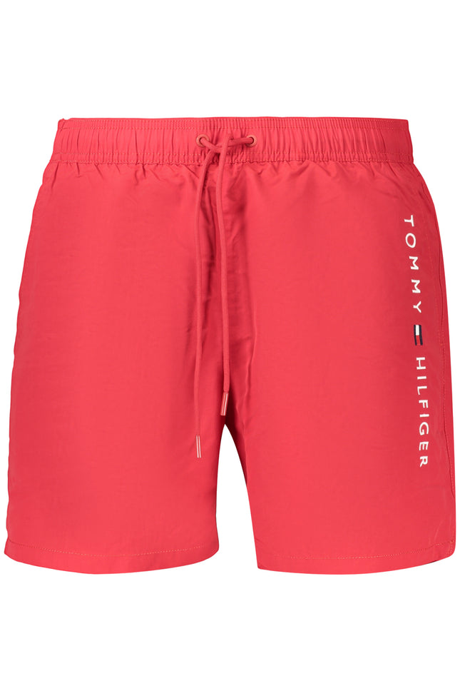 TOMMY HILFIGER MEN'S RED BOTTOM SWIMSUIT