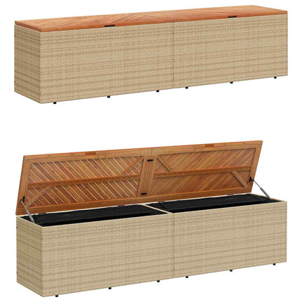 Tuinbox Poly Rattan En Acaciahout - XdropX