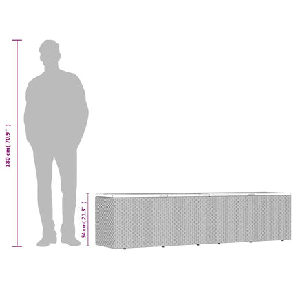 Tuinbox Poly Rattan En Acaciahout - XdropX