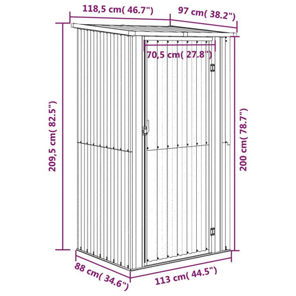 Tuinhuis 118,5X97X209,5 Cm Gegalvaniseerd Staal - XdropX
