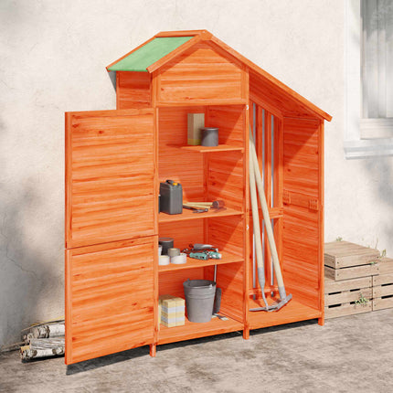 Tuinschuur 120X53,5X170 Cm Massief Grenenhout - XdropX