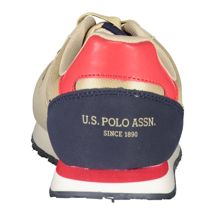 US POLO ASSN. BEIGE CHILDREN'S SPORTS SHOES-1