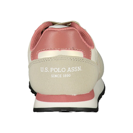 US POLO ASSN. BEIGE CHILDREN'S SPORTS SHOES-1