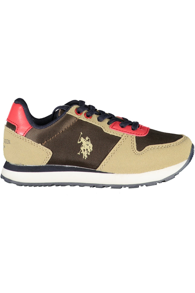 US POLO ASSN. BROWN CHILDREN'S SPORTS SHOES-0