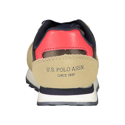 US POLO ASSN. BROWN CHILDREN'S SPORTS SHOES-1