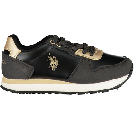 US POLO ASSN. BLACK CHILDREN'S SPORTS SHOES-0