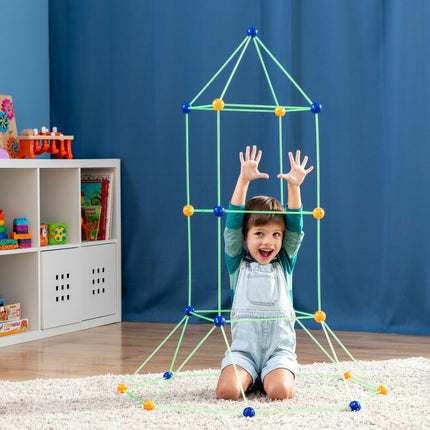 Children’s Fort Building Kit Archikitt InnovaGoods 85 Pieces-12