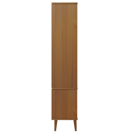 Vitrinekast Molde 90X35X175 Cm Massief Grenenhout - XdropX