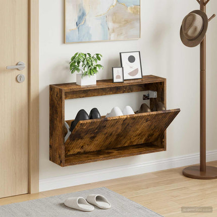 Wandgemonteerde Schoenenkast Arnhem 71 X 17 X 43 Cm - XdropX