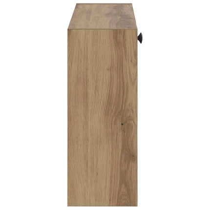 Wandgemonteerde Schoenenkast Breda 71 X 17 X 43 Cm Bewerkt Hout - XdropX
